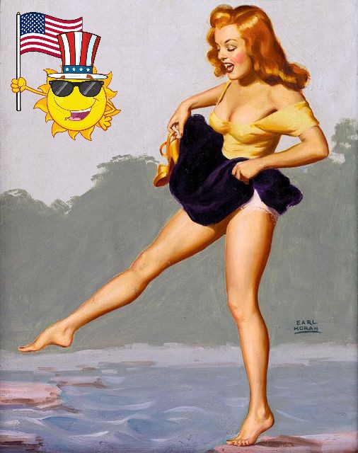 Earl Moran Patriotic Pinup