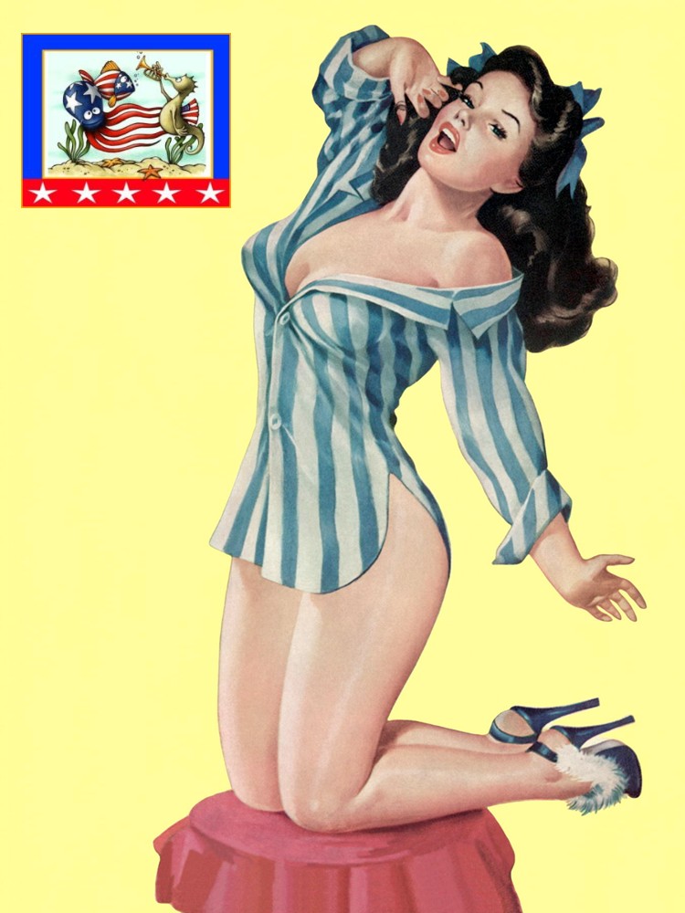 Patriotic Pinup Alberto Vargas