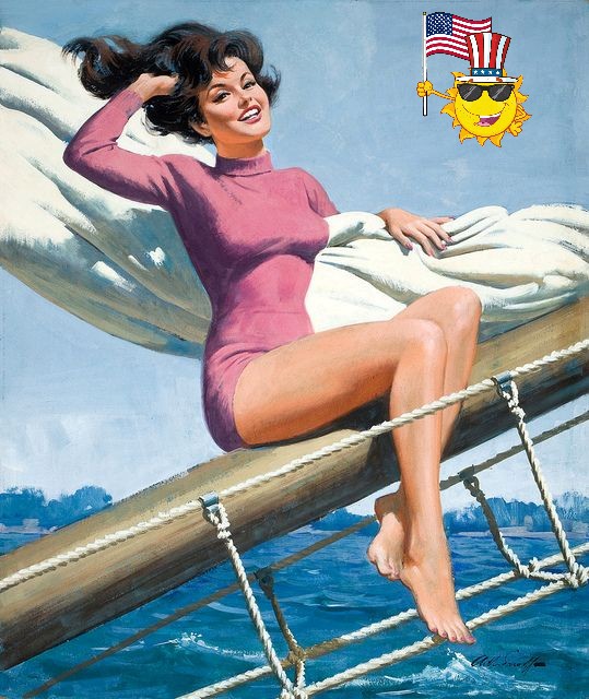 Patriotic Pinup Arthur Sarnoff